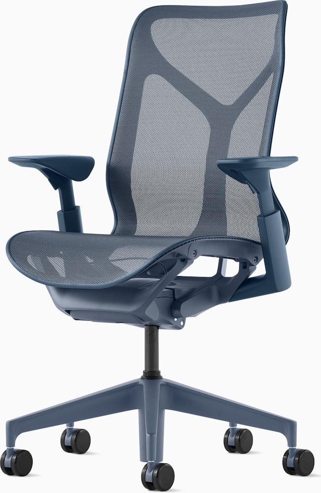 A nightfall mid-back Cosm Chair with height adjustable arms.