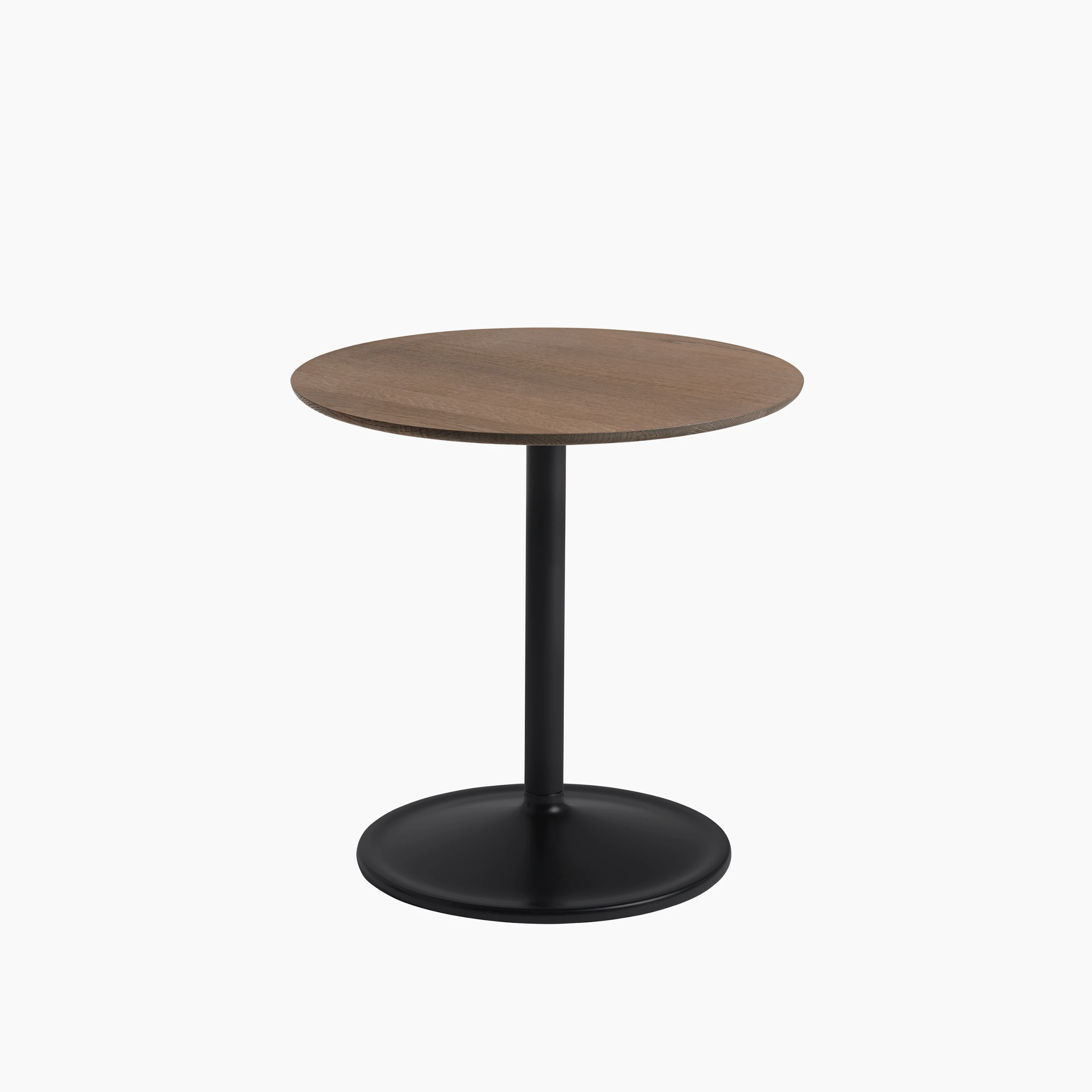 Soft side table o48 h48 smoked oak black Muuto 5000x5000 hi res