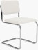 Cesca Armchair, Fully Upholstered, Upholstered Seat, Volo Leather, White