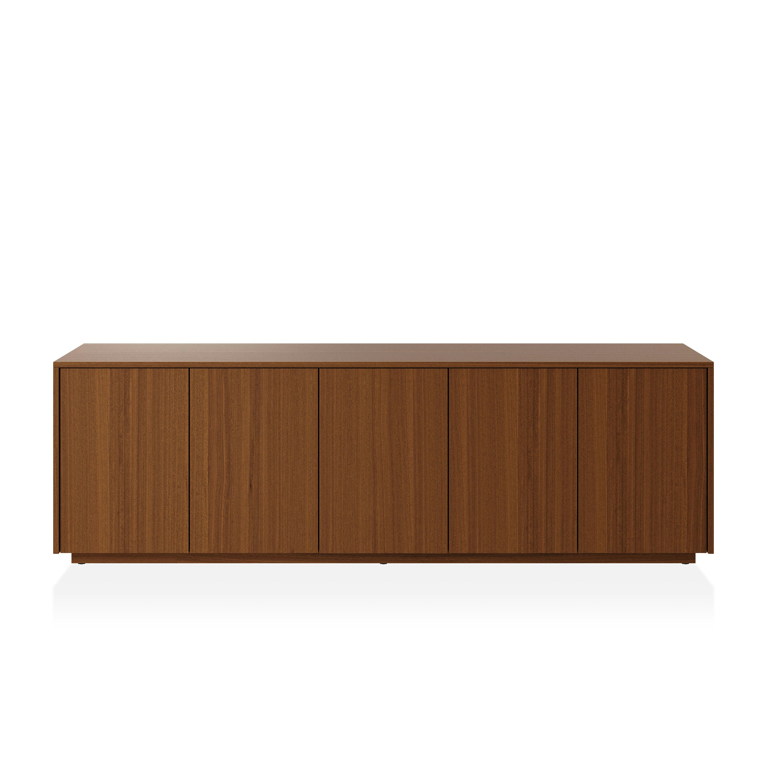 JD Credenza in Natural Quarter Cut Walnut viewed from the front.