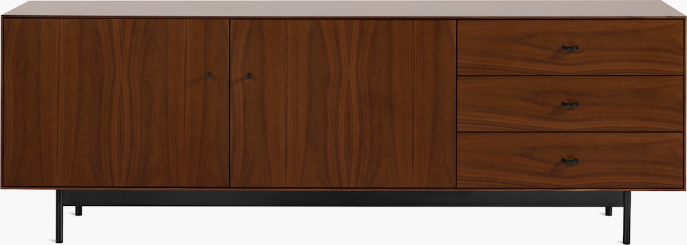 Loop Media Unit,  walnut,  black