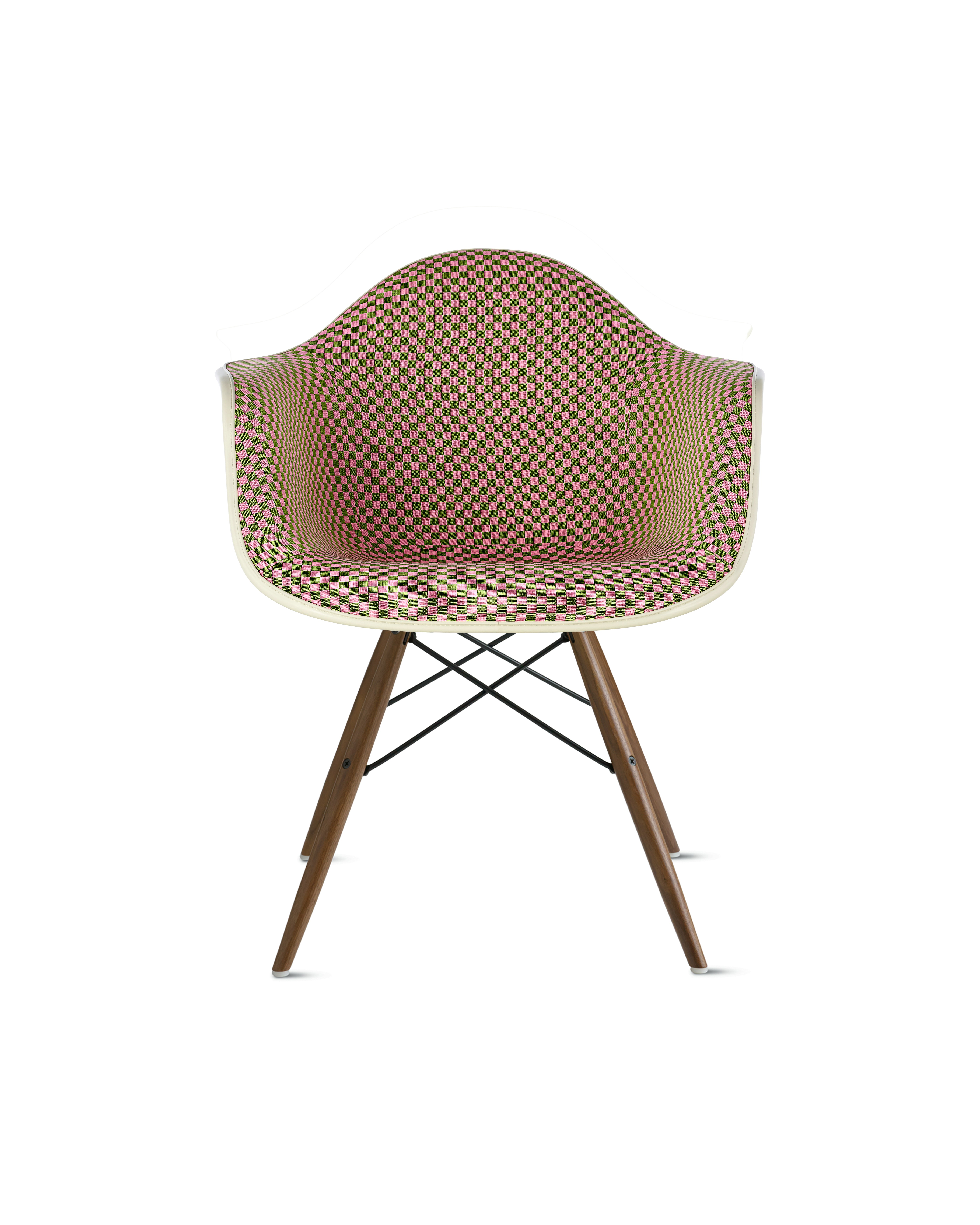 Eames Upholstered Molded Plastic Armchair