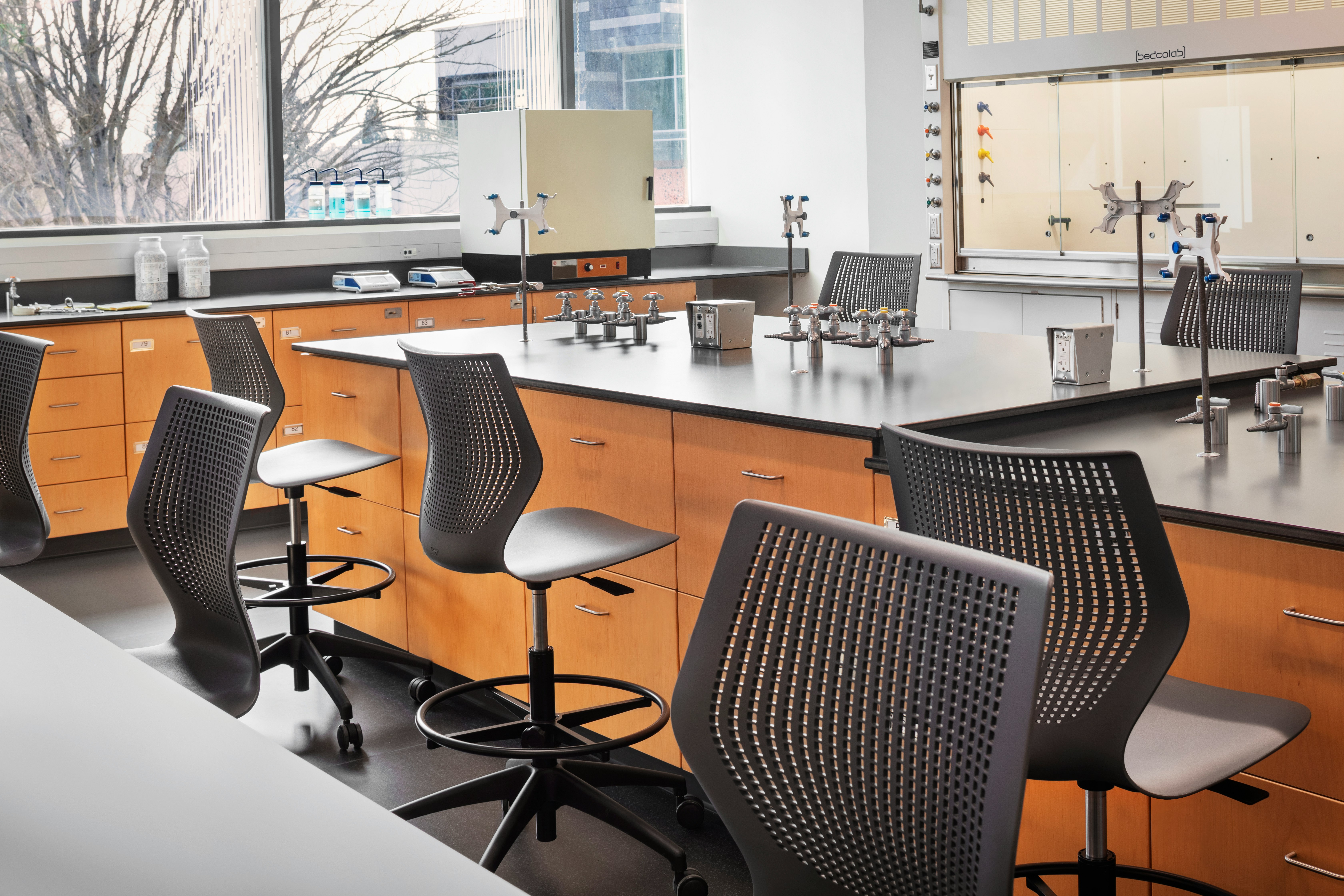 knoll works 2021 connected campus lab multigeneration by knoll stool high task
