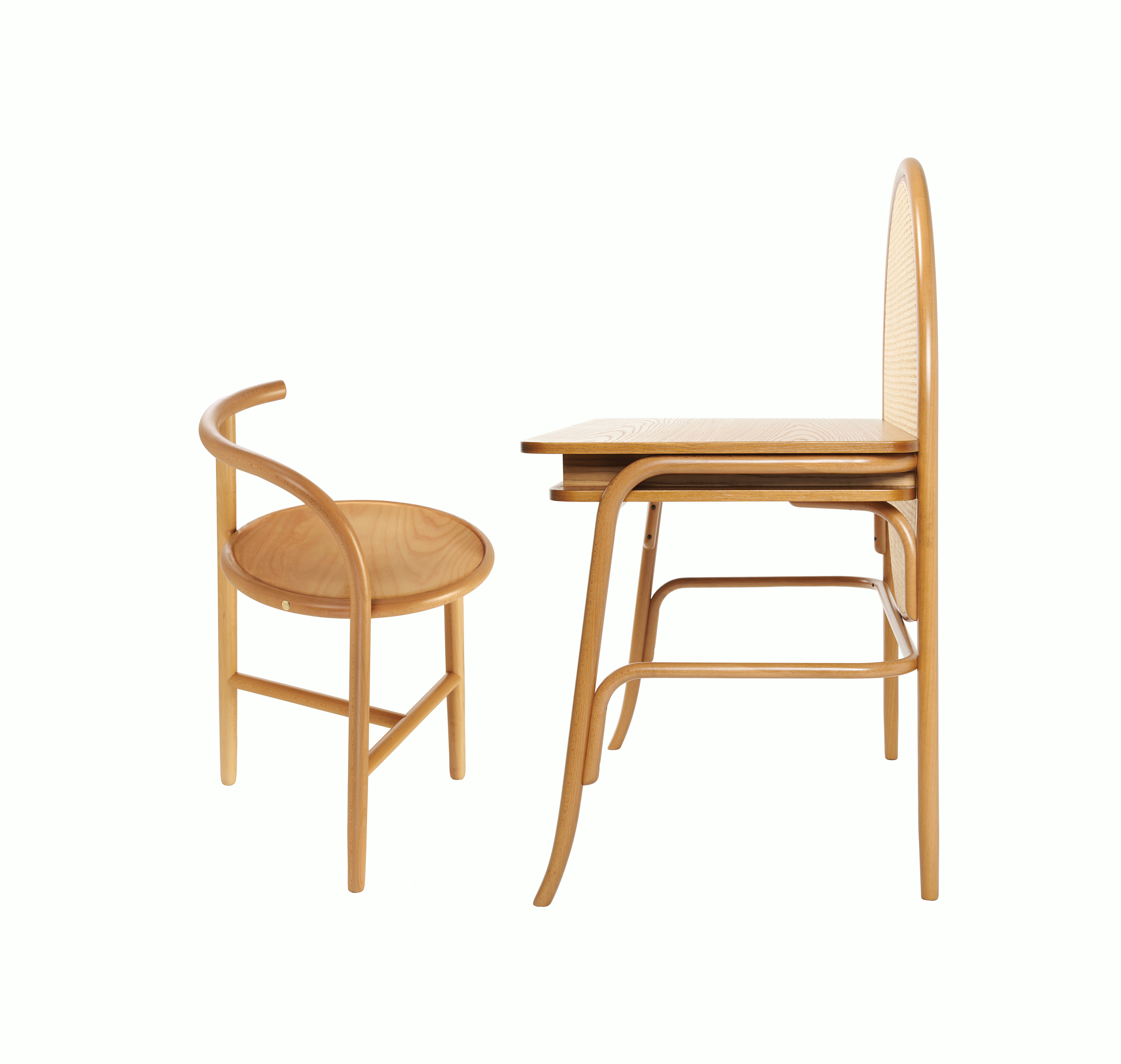 Allegory Vanity and Single Curve Stool Set