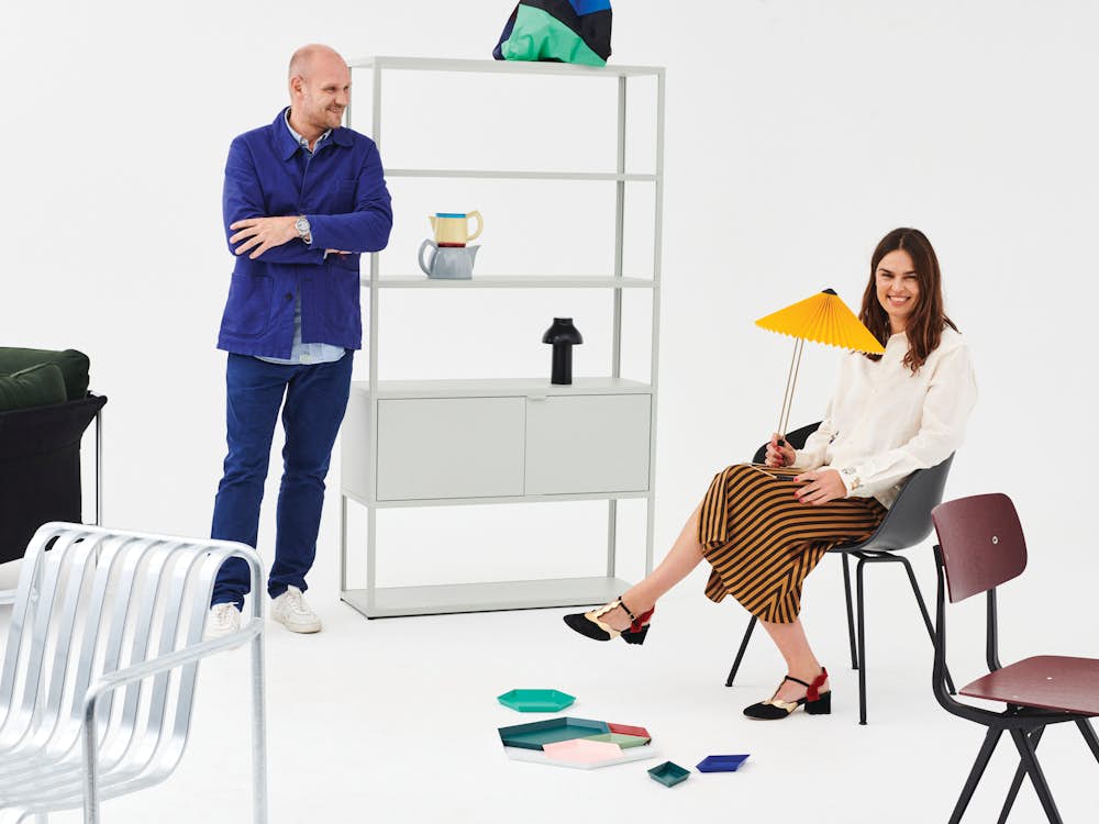 Mette and Rolf Hay Designer Portrait - Palissade, New Order, Kaleido Trays, Matin Lamp, PC Portable Lamp, Sowden Teapot