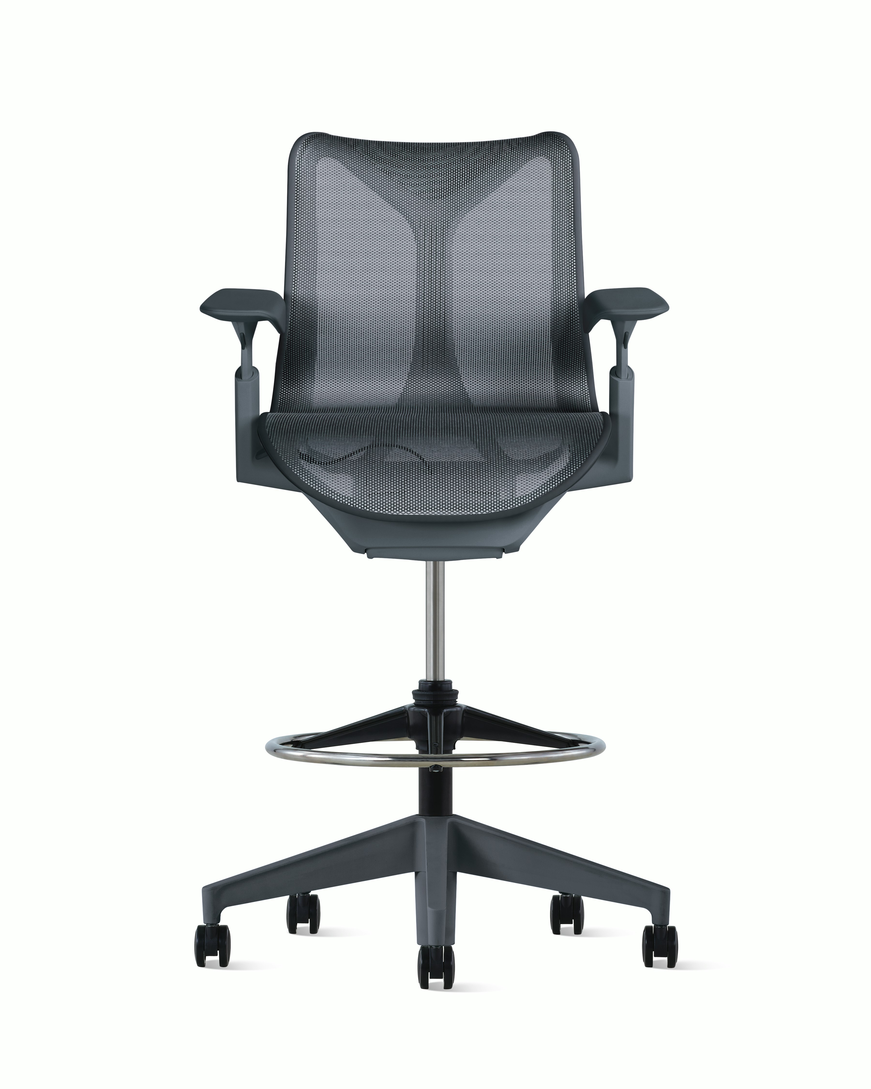 Cosm Stool Low Back Adjustable Arm