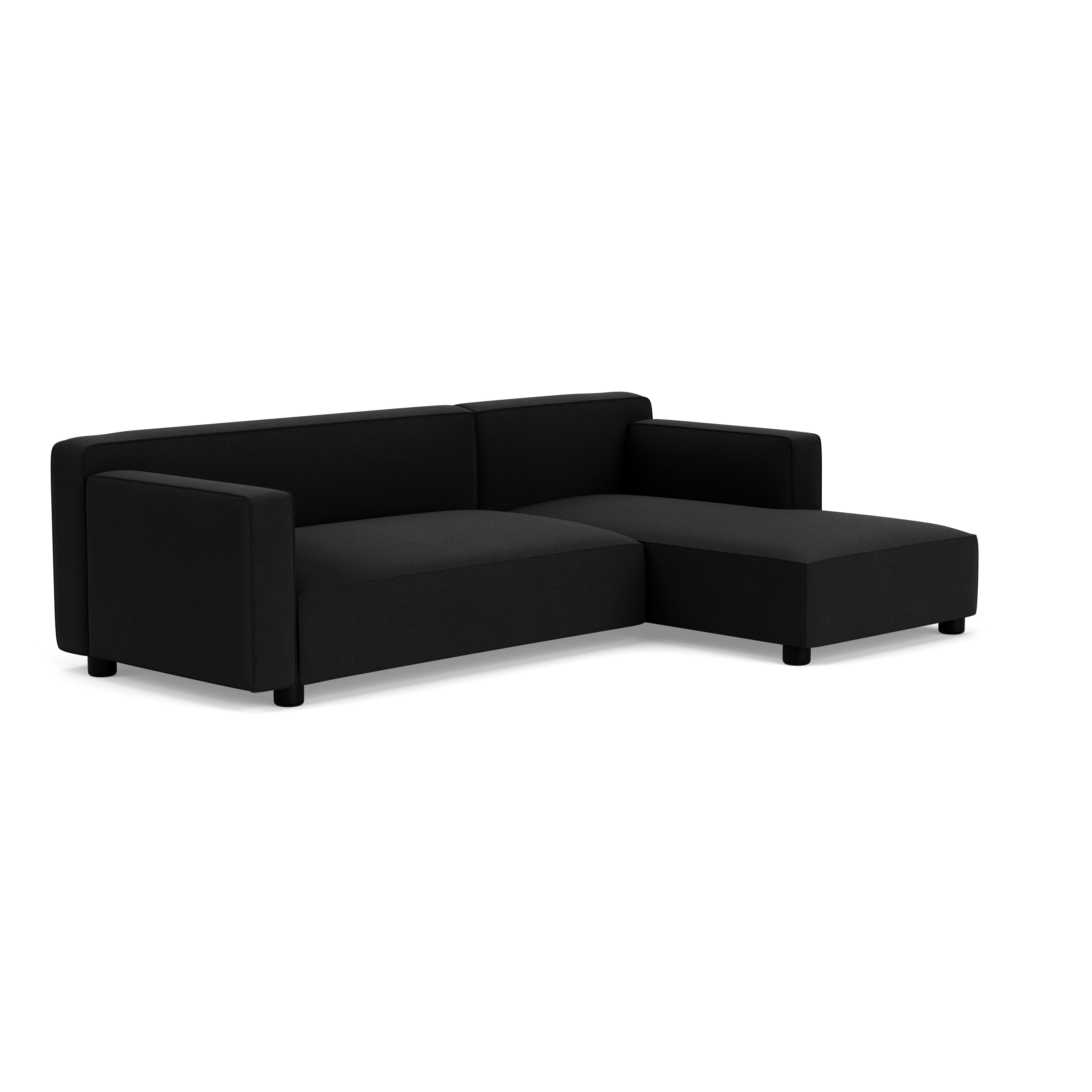 Barber Osgerby Asymetric Sectional - Left, Hourglass, Caviar, Jet Black