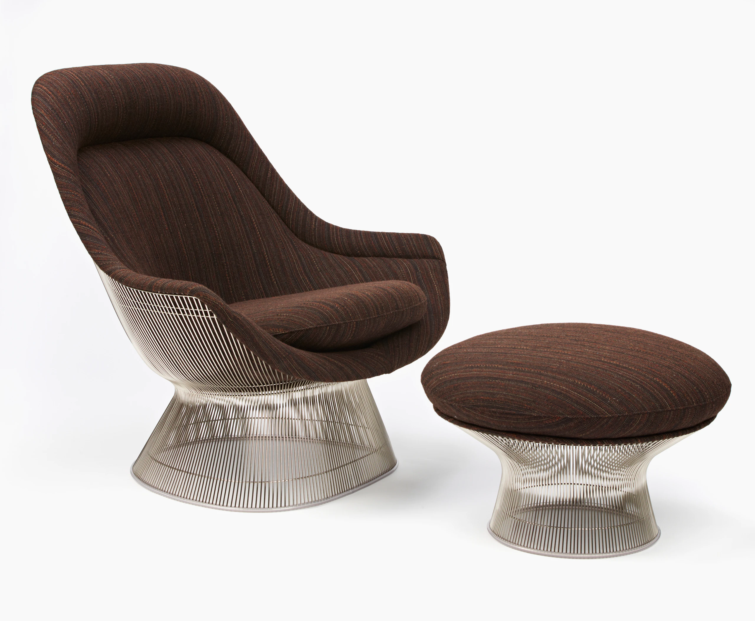 Platner Easy Chair, Platner Ottoman