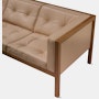 Nelson Cube Sofa in oak and leather