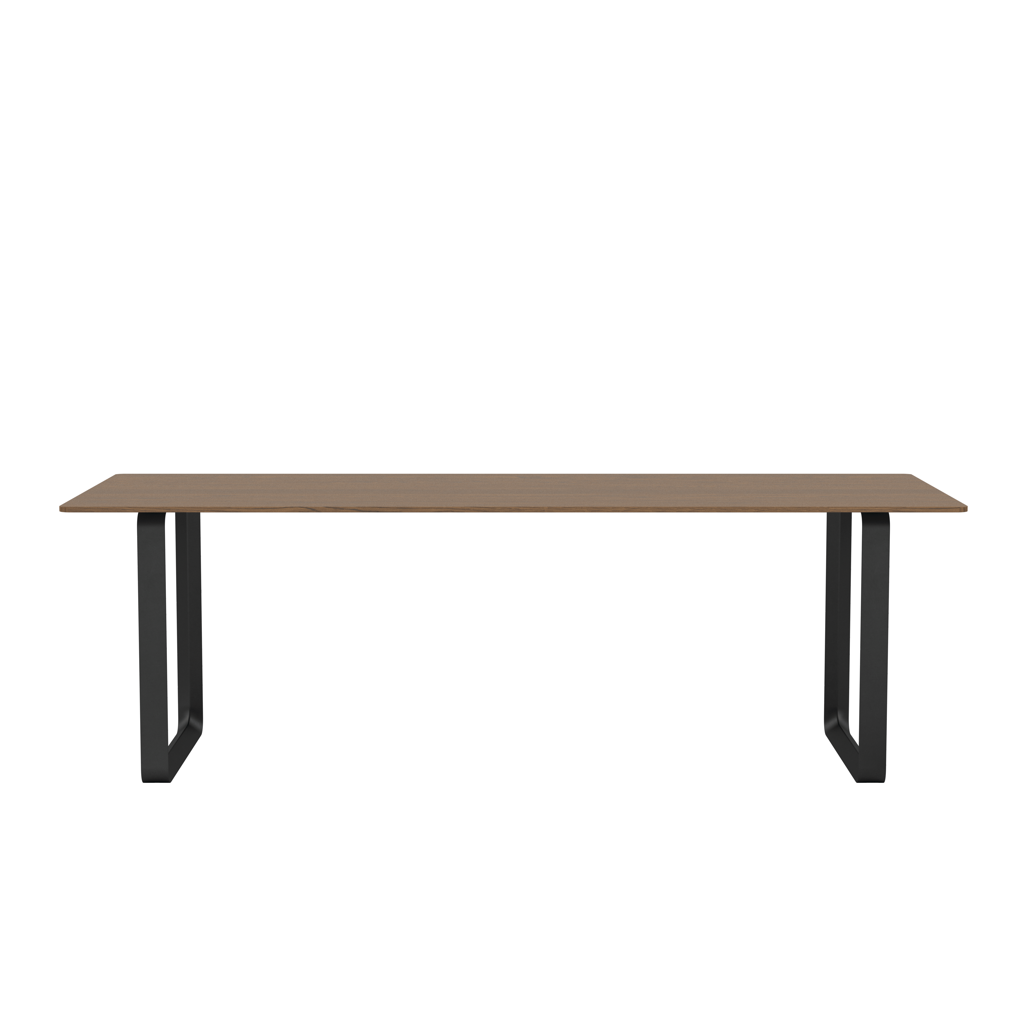 70/70 Table - 89" x 35"",  Solid Smoked Oak/Black"