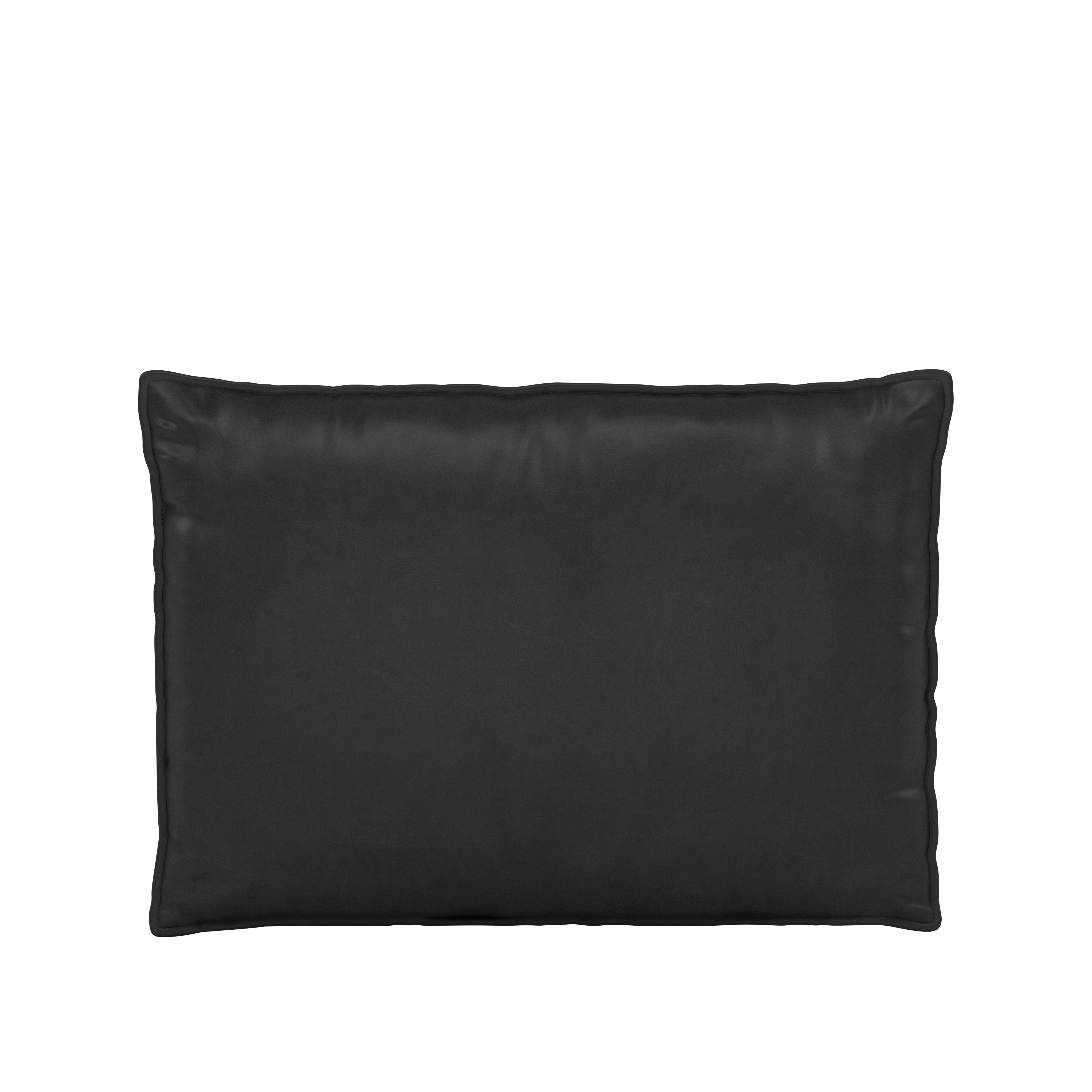 In Situ Throw Pillow - Square,  Refine Leather,  Black