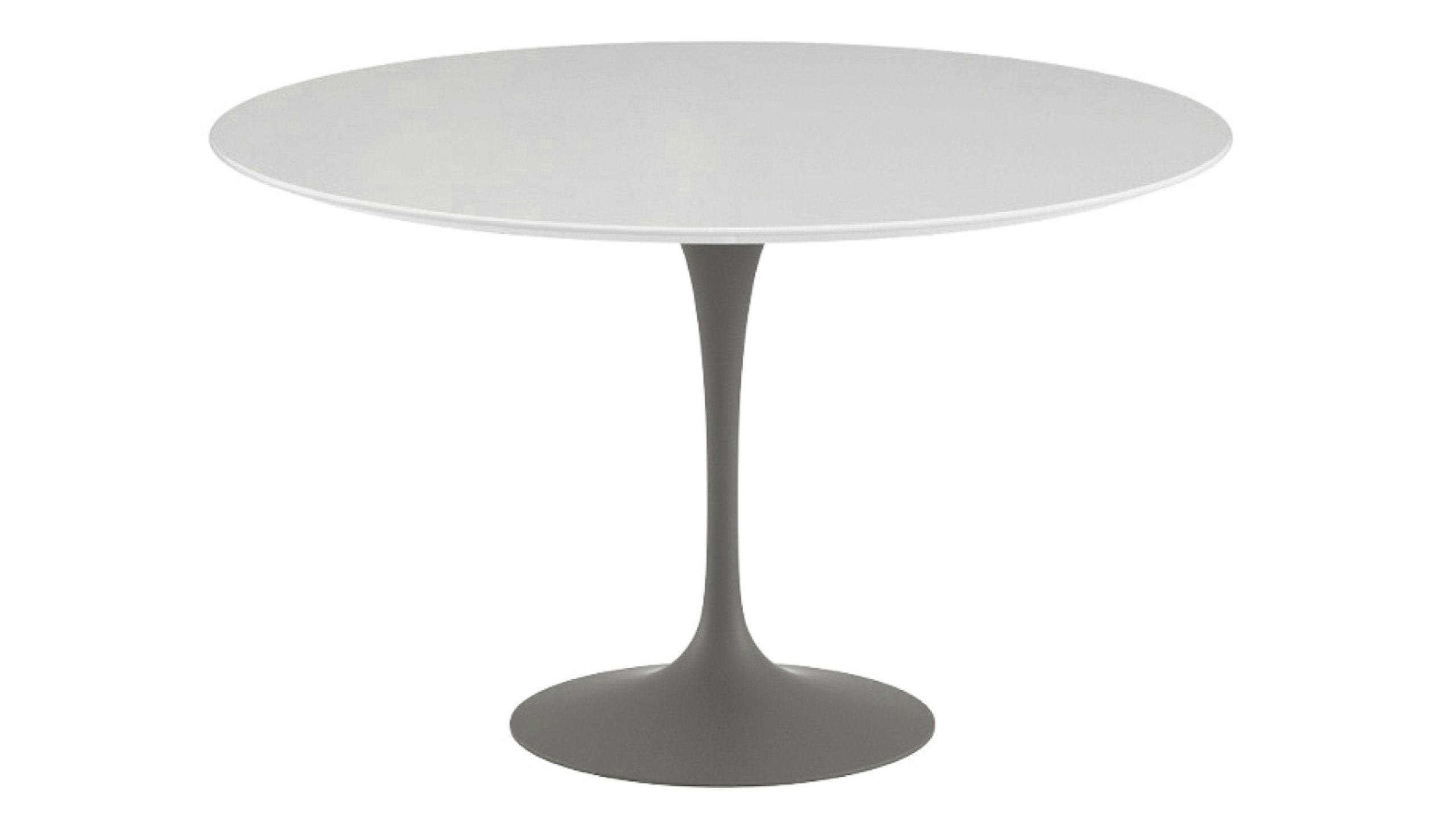 A Saarinen Round Dining Table against a white background