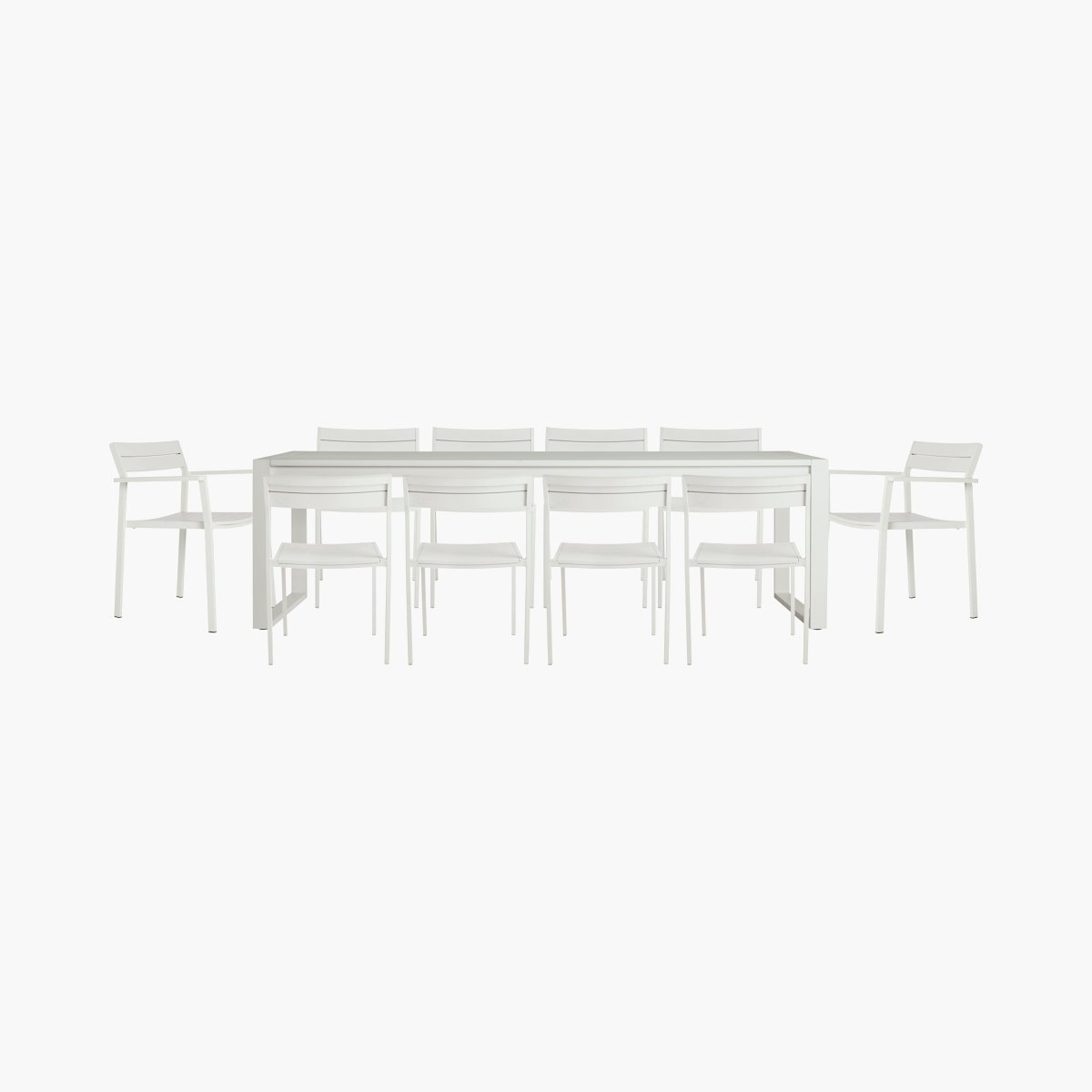 Eos Communal Table Set Eos Communal Table Set, 2 Armchairs & 8 Side Chairs