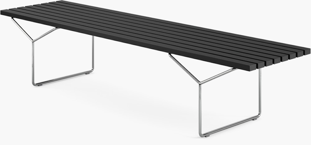 Bertoia Bench in Black and Chrome