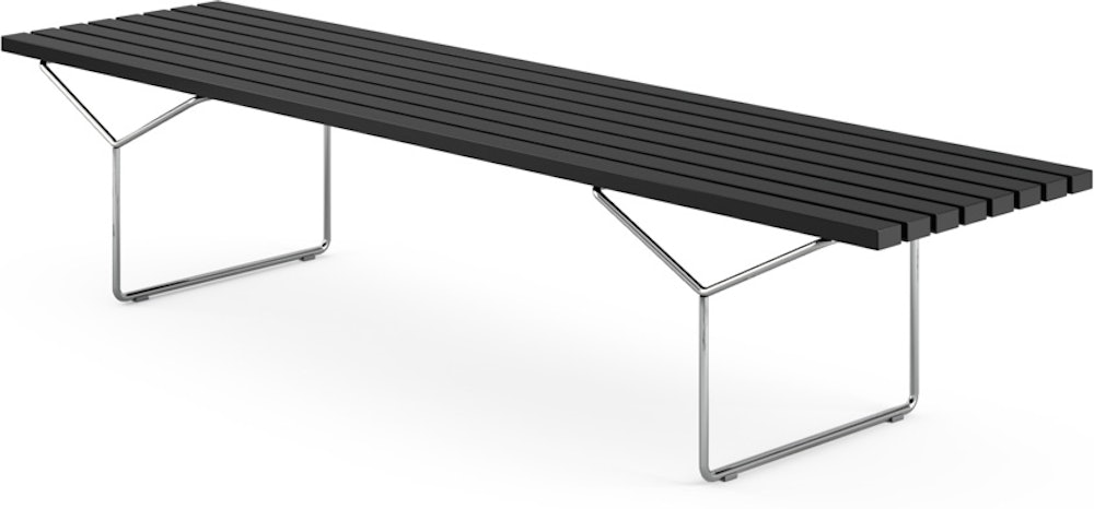 Bertoia Bench in Black and Chrome