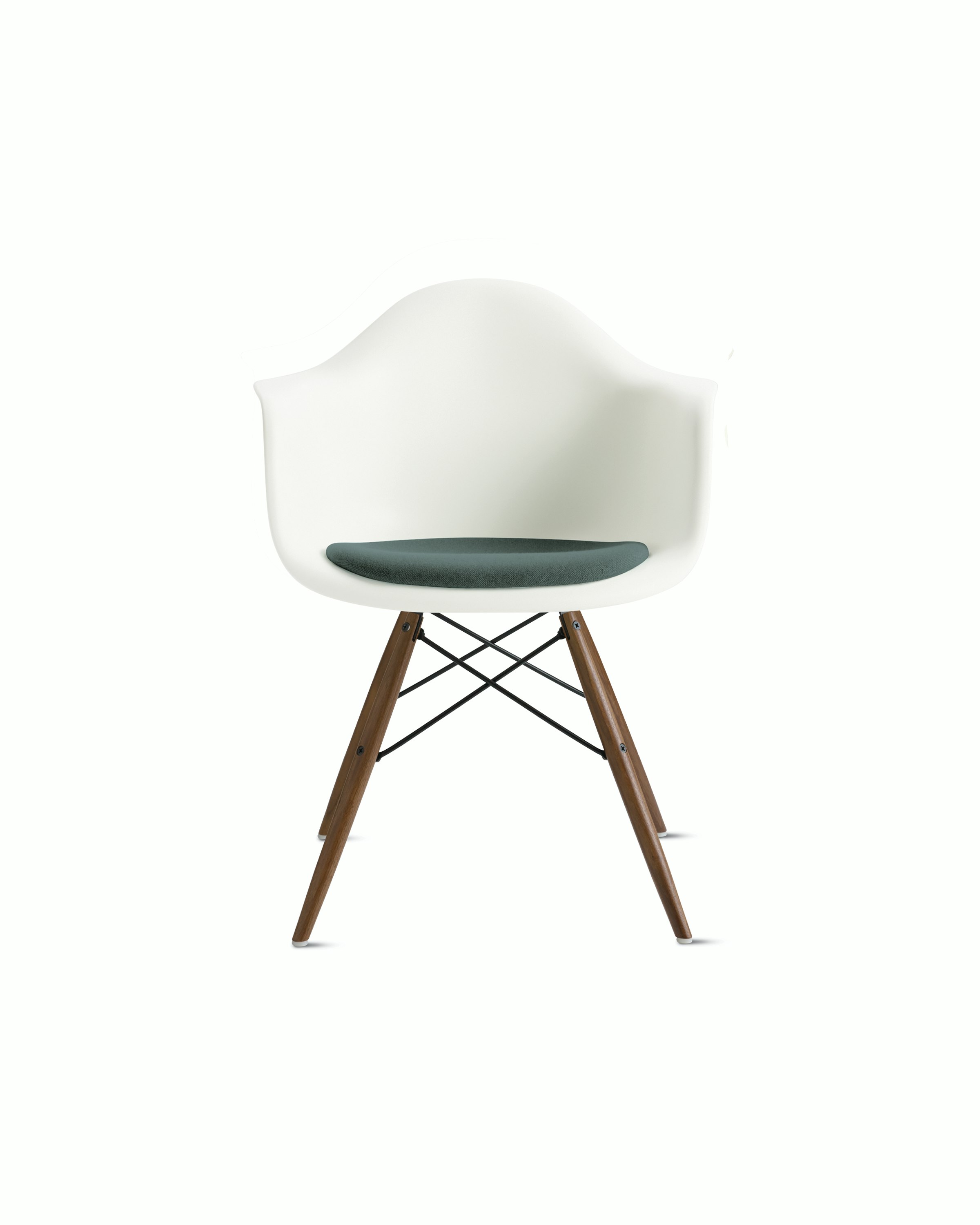 Eames Molded Plastic Armchair with Seat Pad