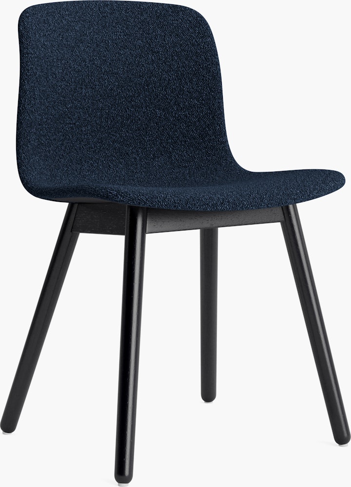 AAC 13 Side Chair - Side Chair, Flamiber, J4 Dark Blue, Black Stained Oak