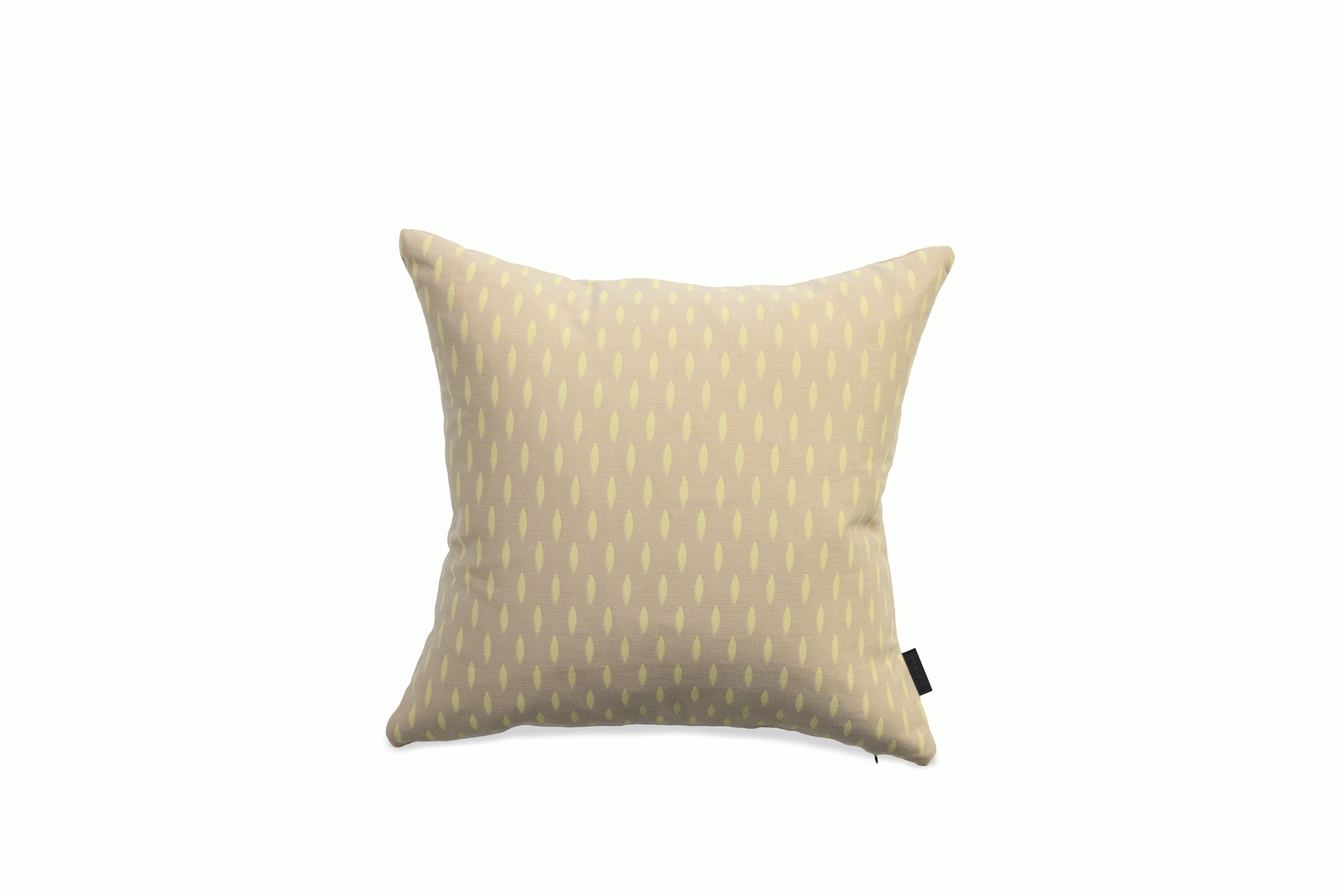 Pepitas Pillow - 17" x 17", Taupe and Yellow Light
