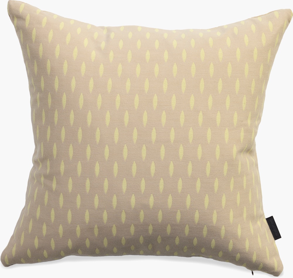 Pepitas Pillow - 17" x 17", Taupe and Yellow Light