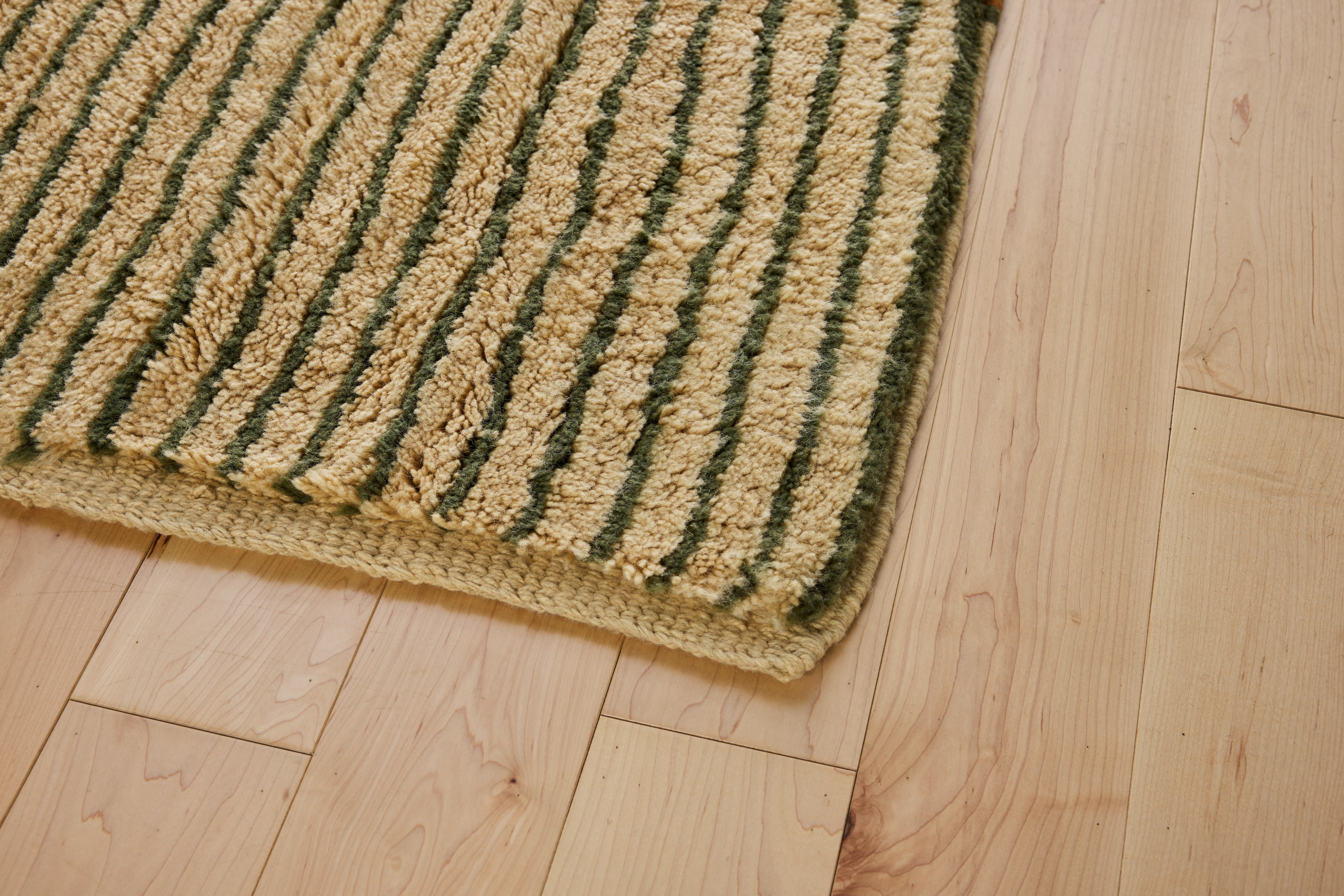 Borderline Wool Moroccan Rug - Ochre,  Runner