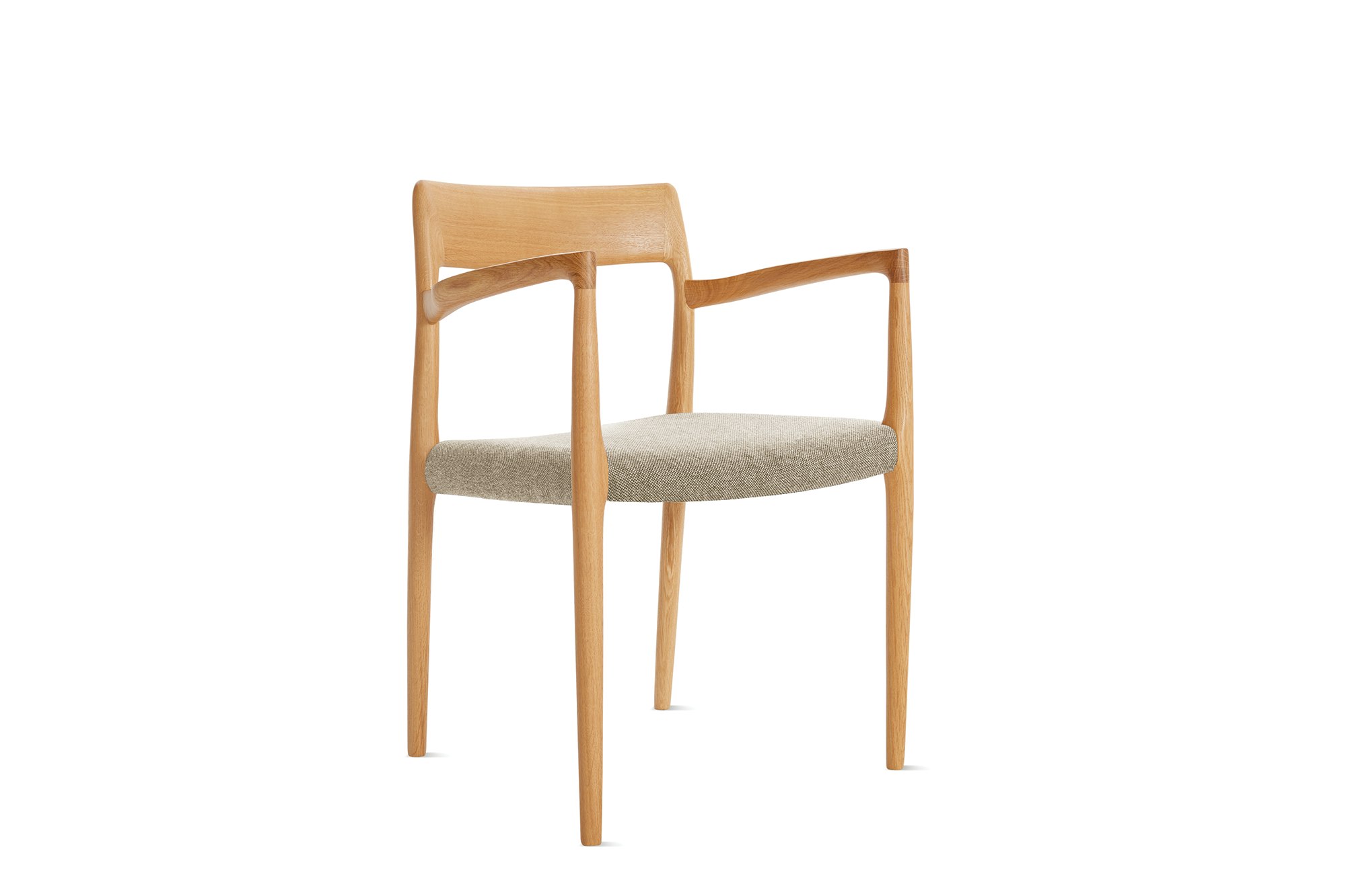 Moller Model 57 Armchair with Upholstered Seat
