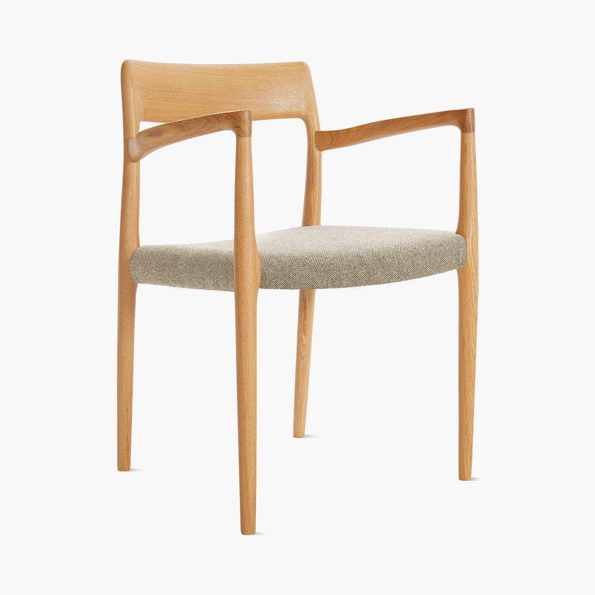 Moller Model 57 Armchair with Upholstered Seat