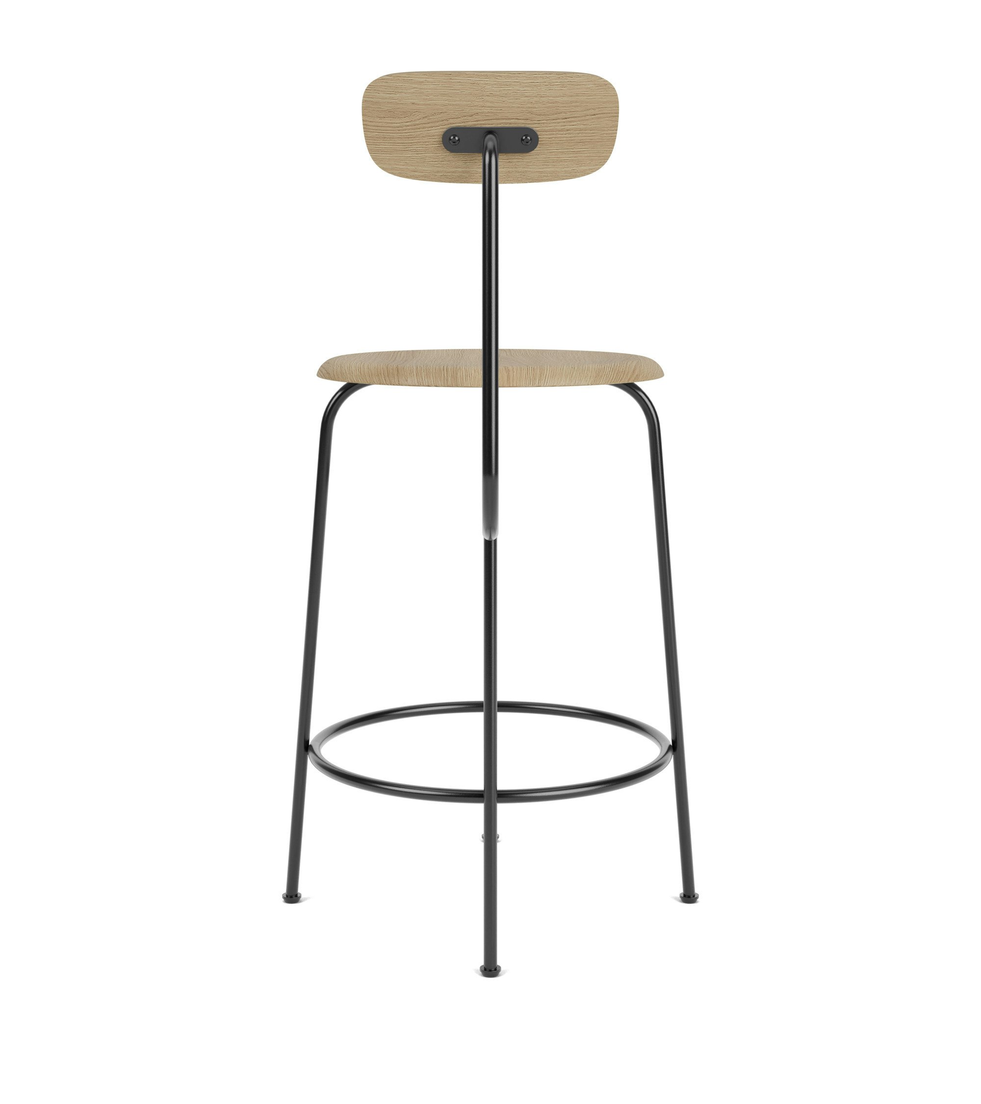 Afteroom Mini Back Stool, Counter Height, Oak