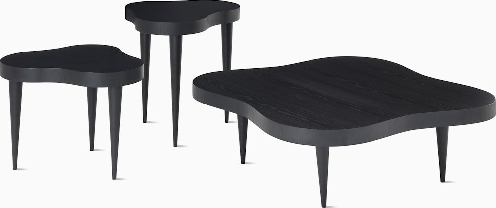 Rohde Paldao coffee and side table in ebony front view