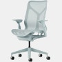 A glacier mid-back Cosm Chair with height adjustable arms.