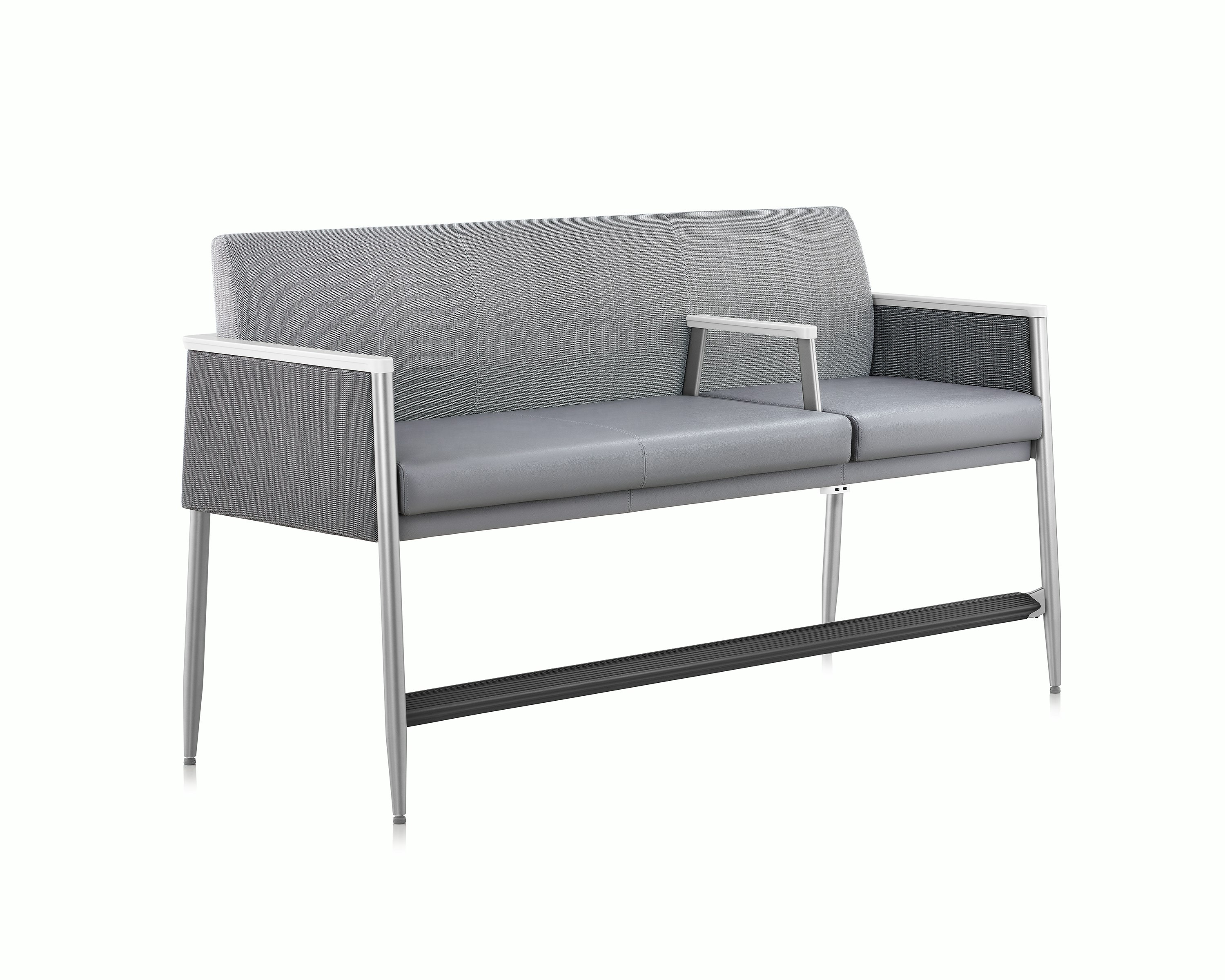 Nemschoff Palisade Easy Access Plus Seating with a divider arm on the right dividing the plus seat and a single easy access seat.