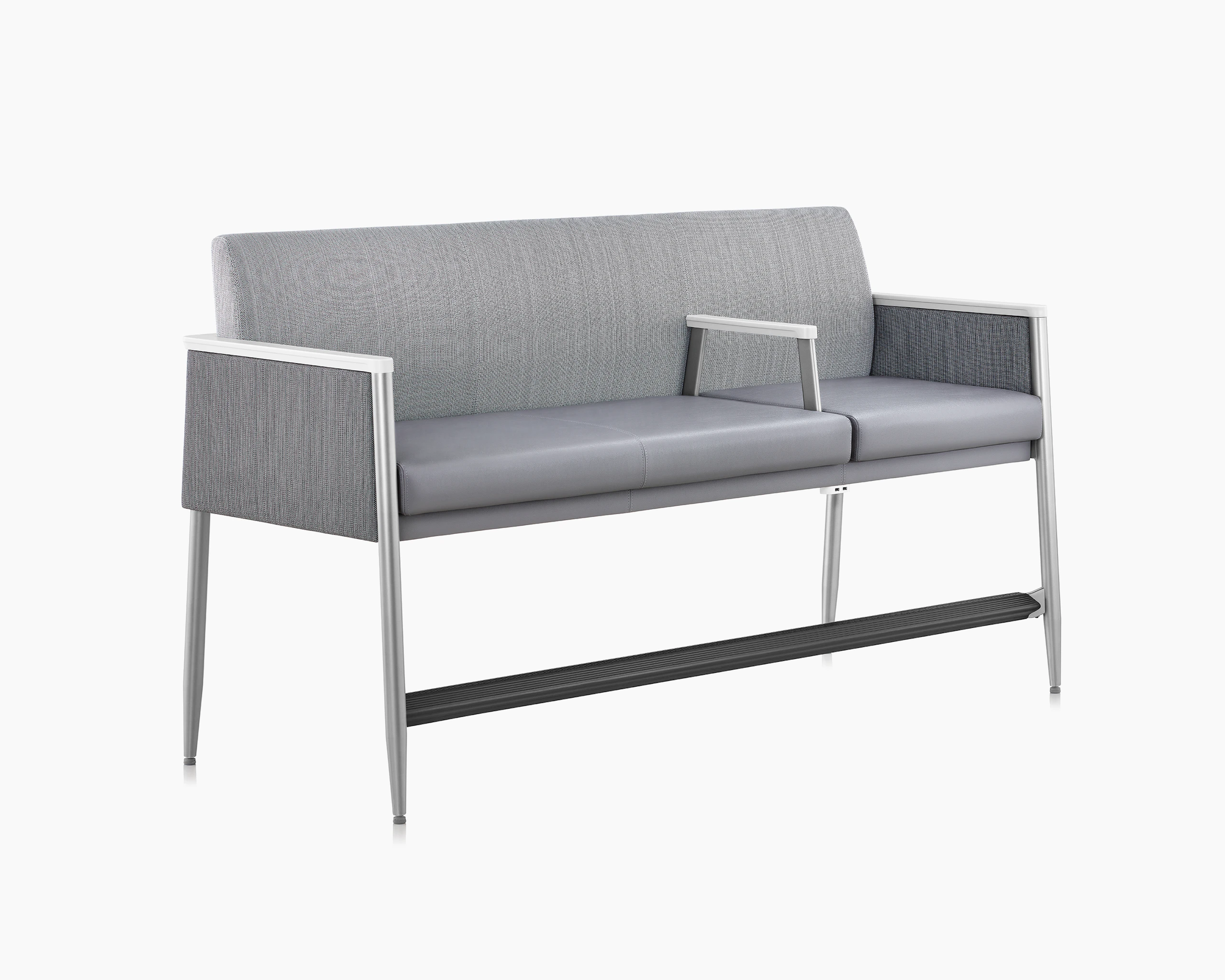 Nemschoff Palisade Easy Access Plus Seating with a divider arm on the right dividing the plus seat and a single easy access seat.