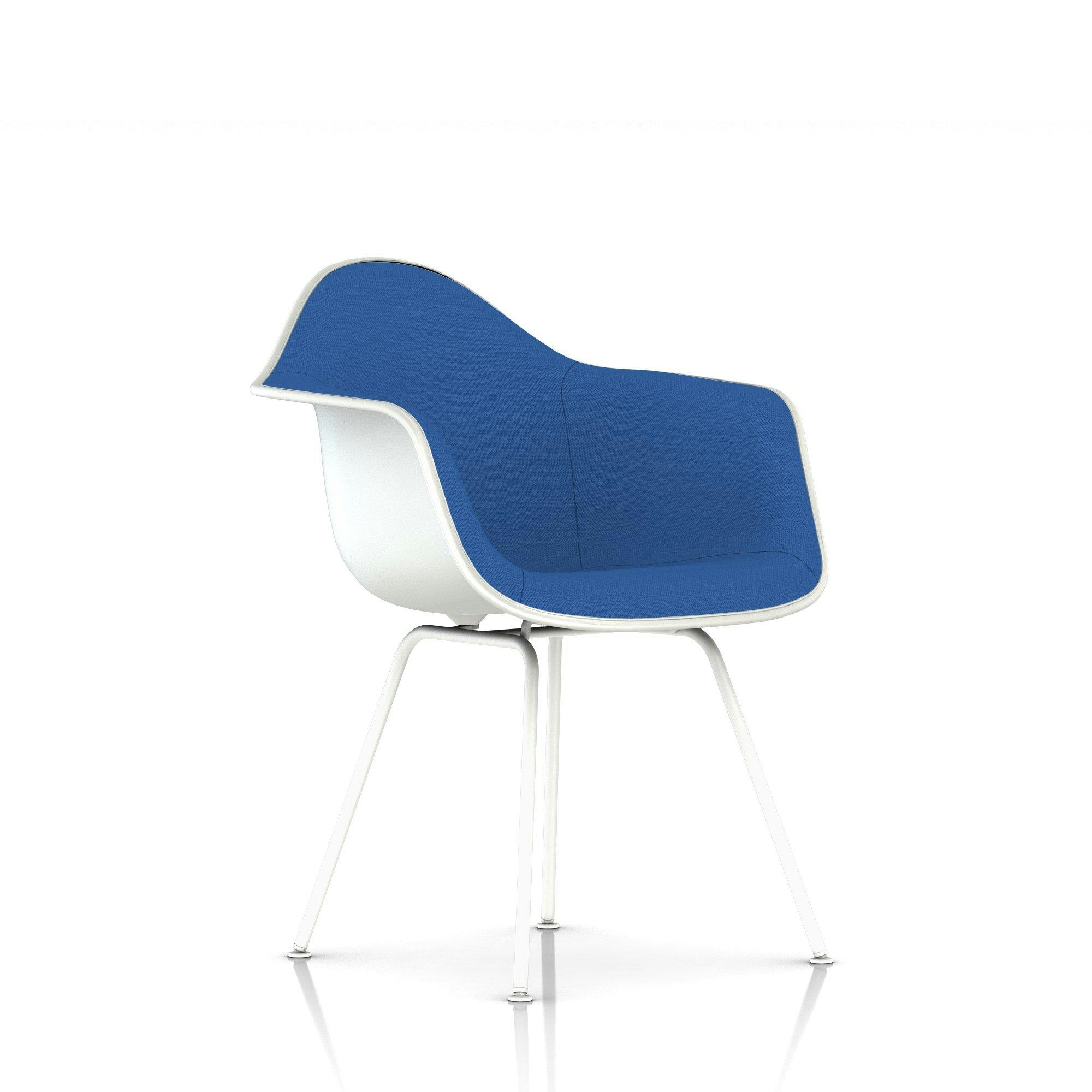 Eames Upholstered Molded Plastic Armchair - 4-Leg Base