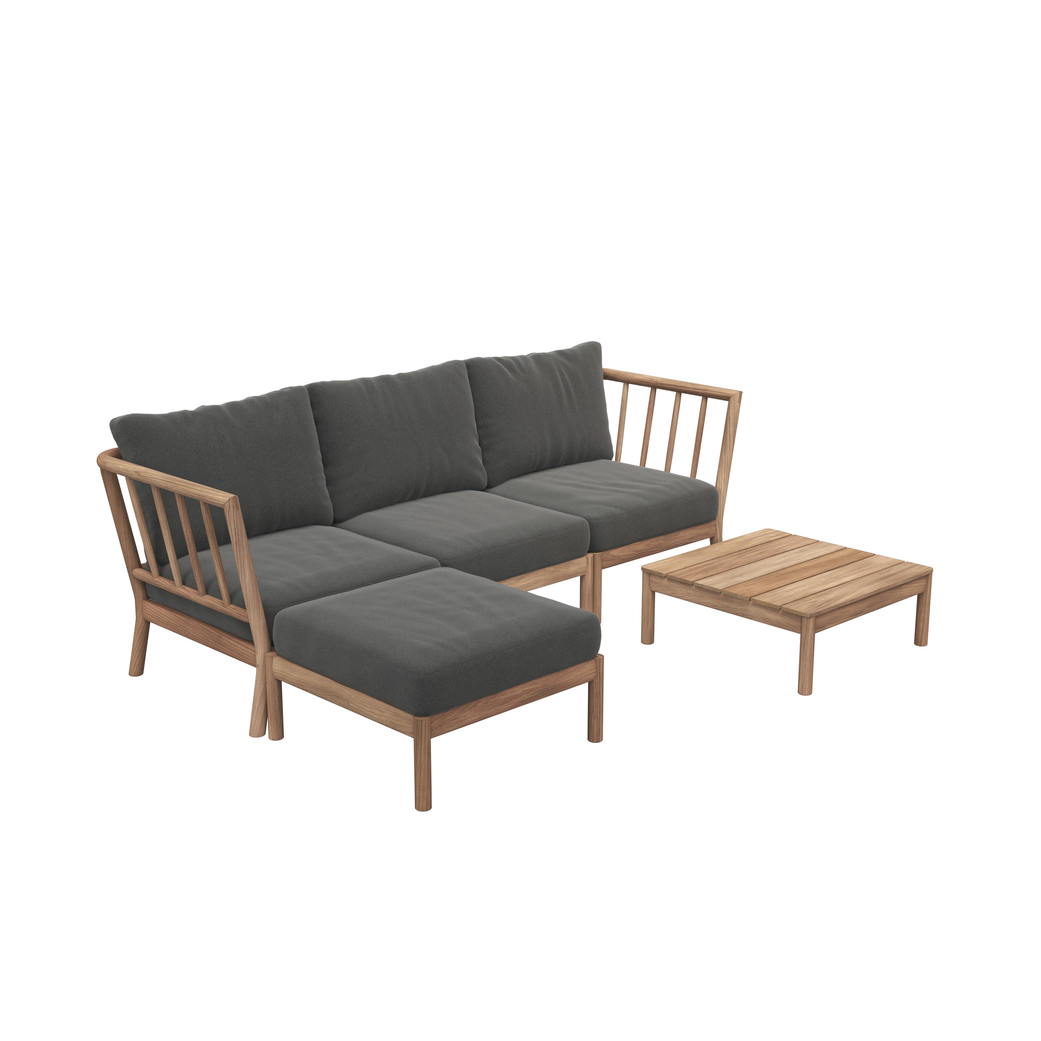 Tradition Outdoor Chaise Sectional with Table
