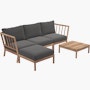 Tradition Outdoor Chaise Sectional with Table Tradition Outdoor Chaise Sectional with Table