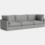 Hackney Compact 3 Seat Sofa - Pecora, Grey