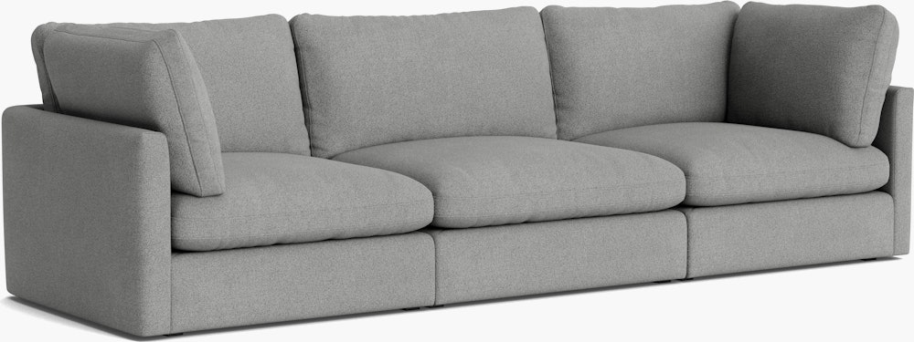 Hackney Compact 3 Seat Sofa - Pecora, Grey
