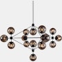 Modo Chandelier, 4 Sided 15 Globe