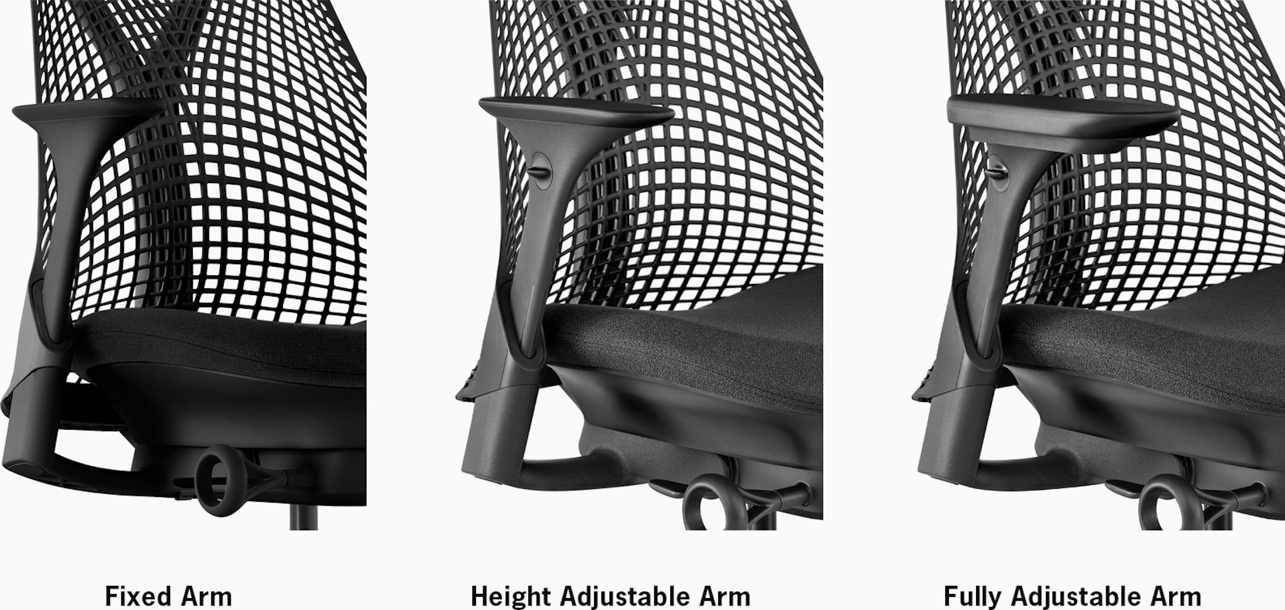 Black Fixed Arms Work From Home Chair
