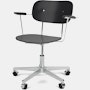 Co Veneer Task Chair in Black and Aluminum