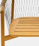 Crosshatch Outdoor Lounge Chair without the cushions., detail view.