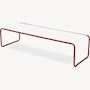 Laccio Table - Large,  White,  Matte Red