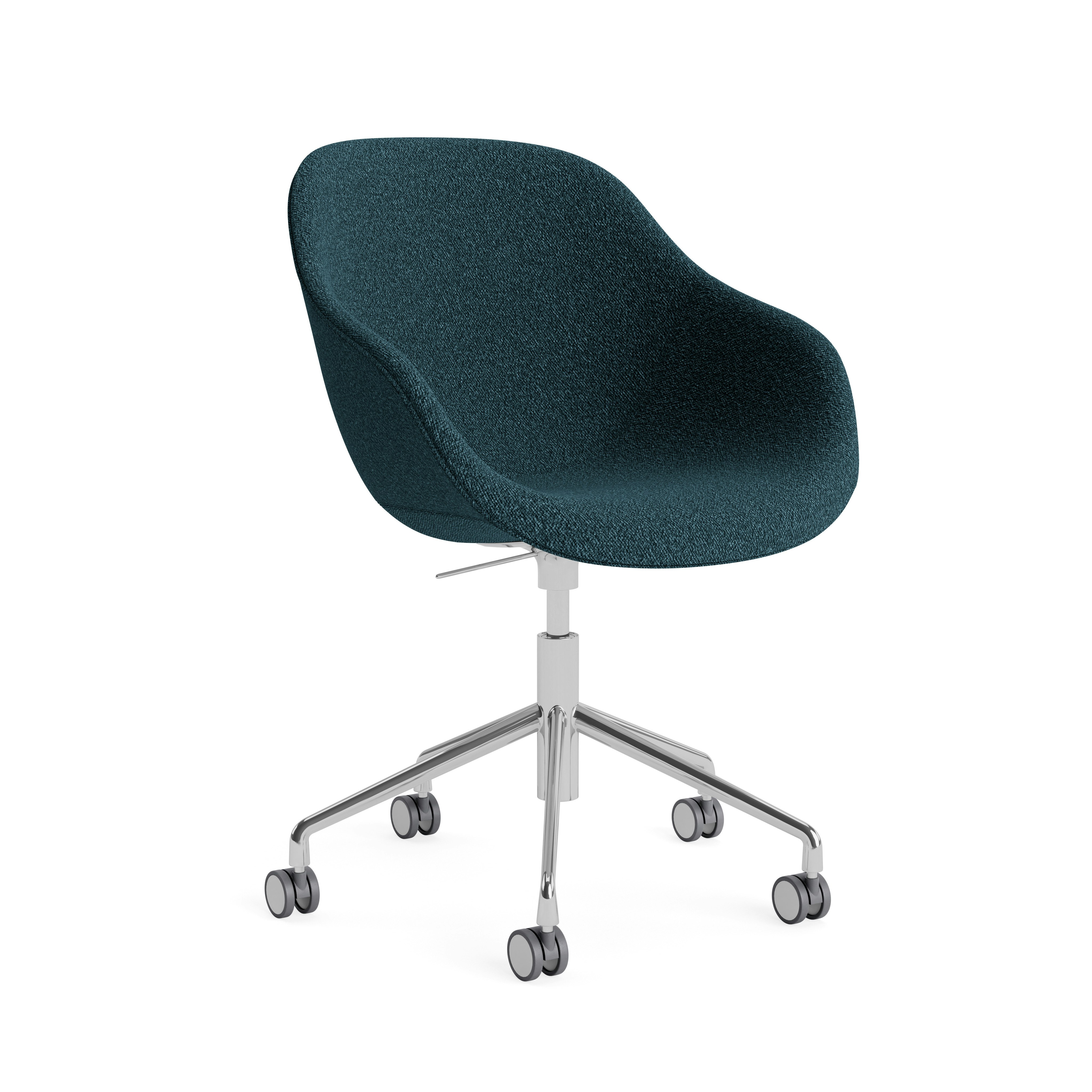 AAC 153 - Uph Task Armchair - Flamiber, J4 Petrol Blue - Polished Aluminum