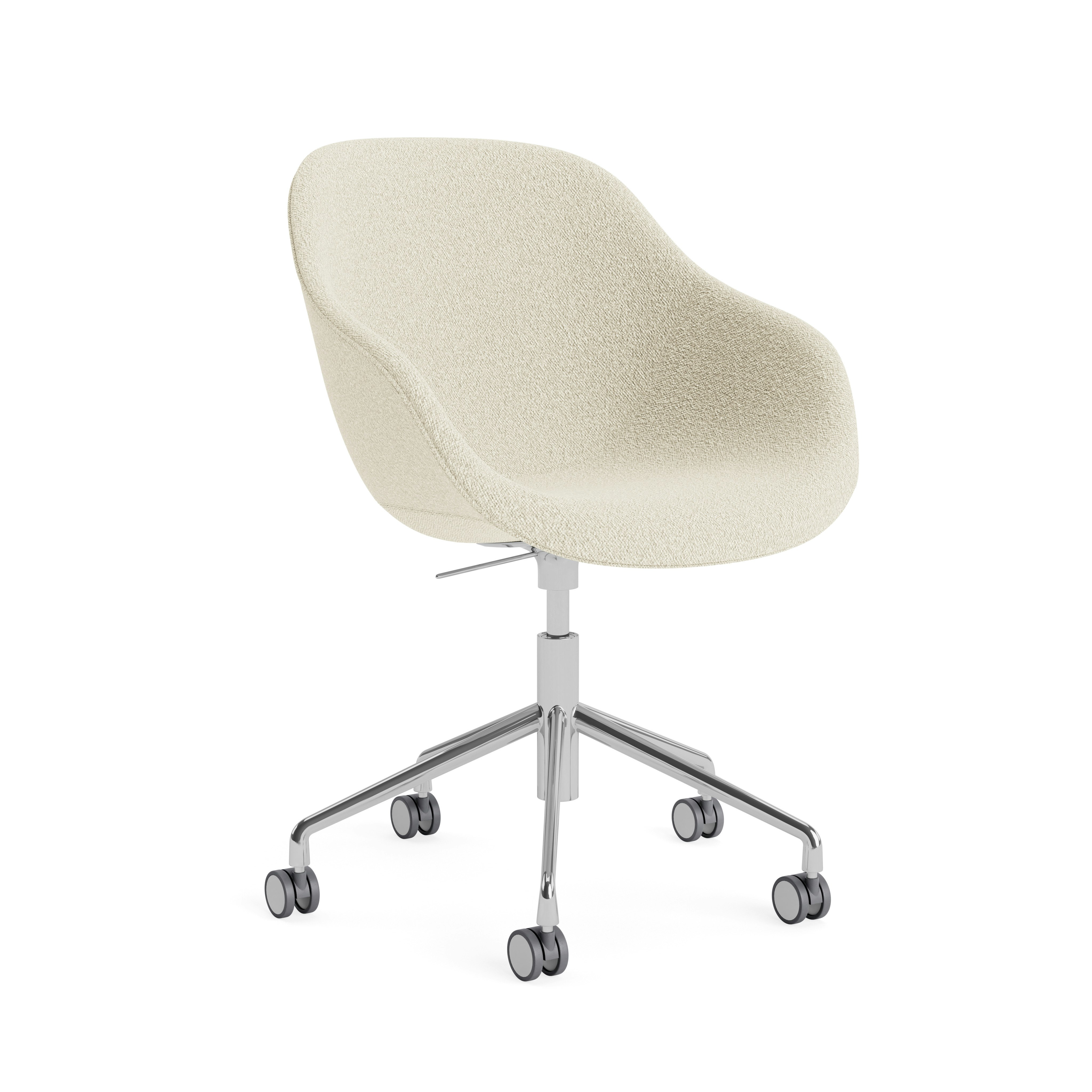 AAC 153 - Uph Task Armchair - Flamiber, A5 Cream - Polished Aluminum
