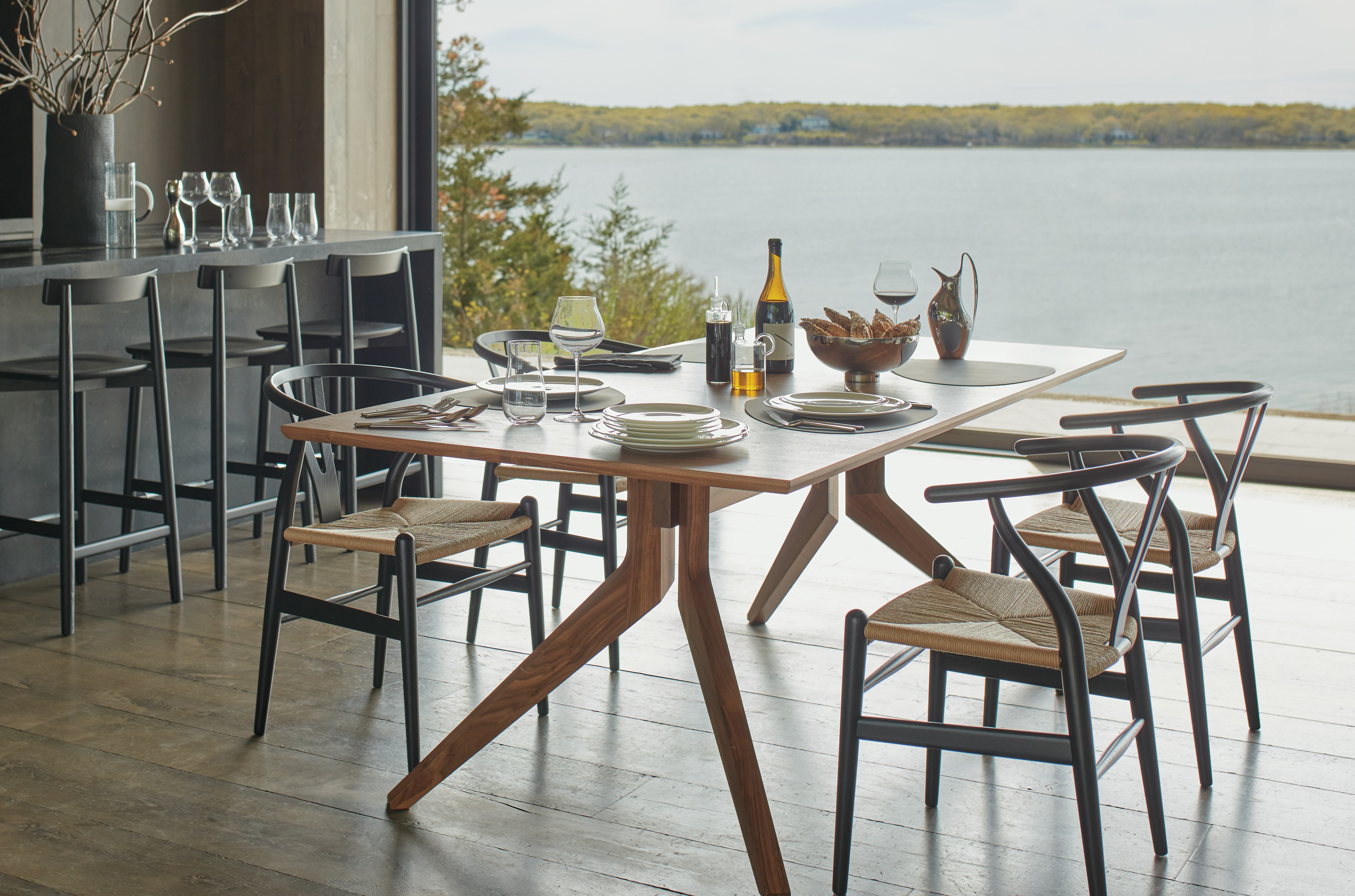 white wood bistro set