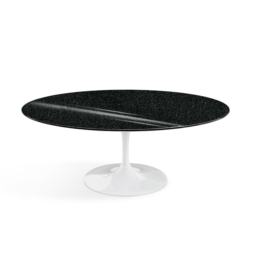 Saarinen Low Oval Coffee Table - Granite,  Black Andes,  White