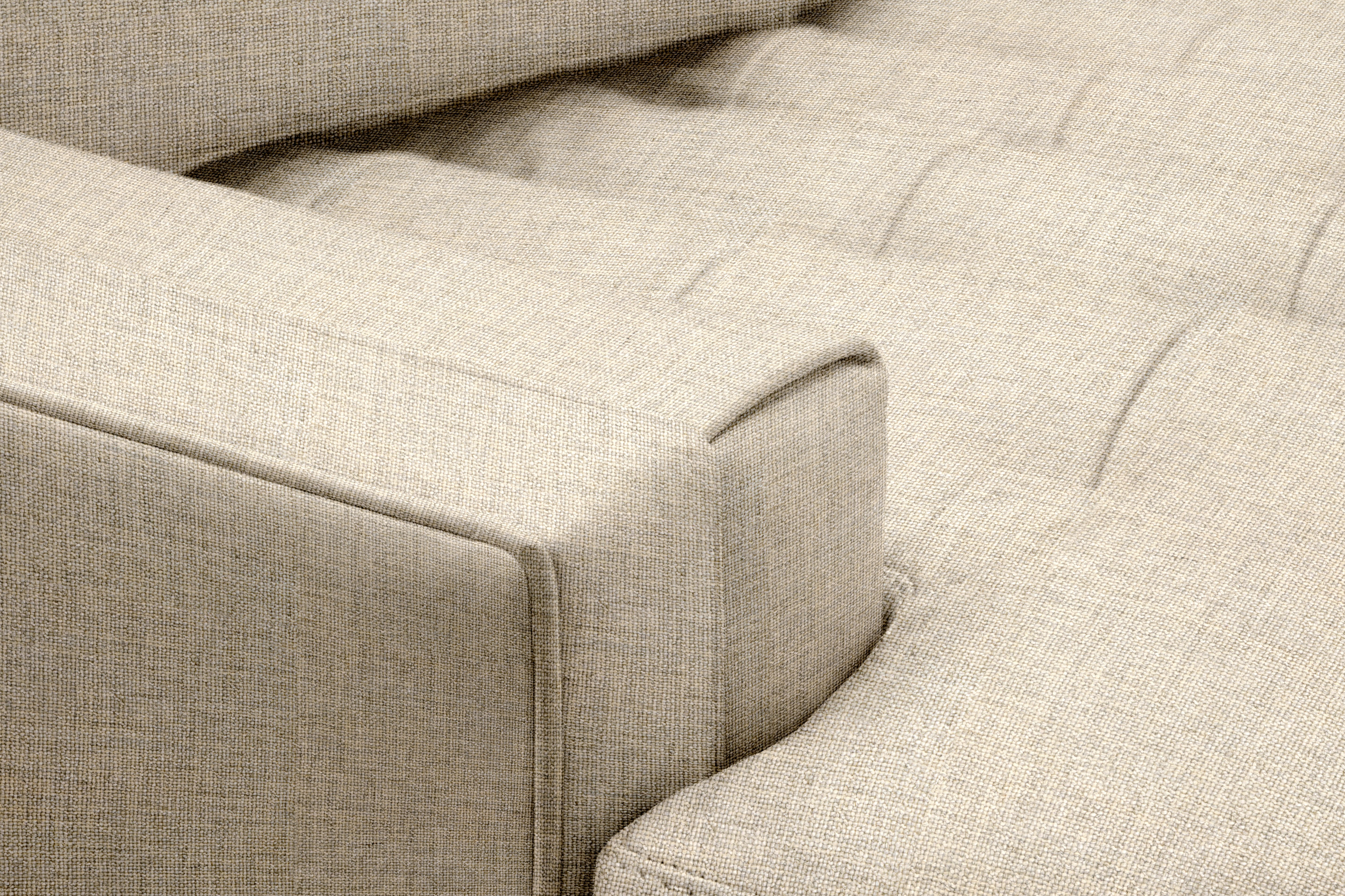 Forster Sectional with Chaise - Left,  Amelia,  Bisque,  Oak