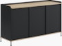 Enfold Sideboard, Tall Wide: Black and Oak