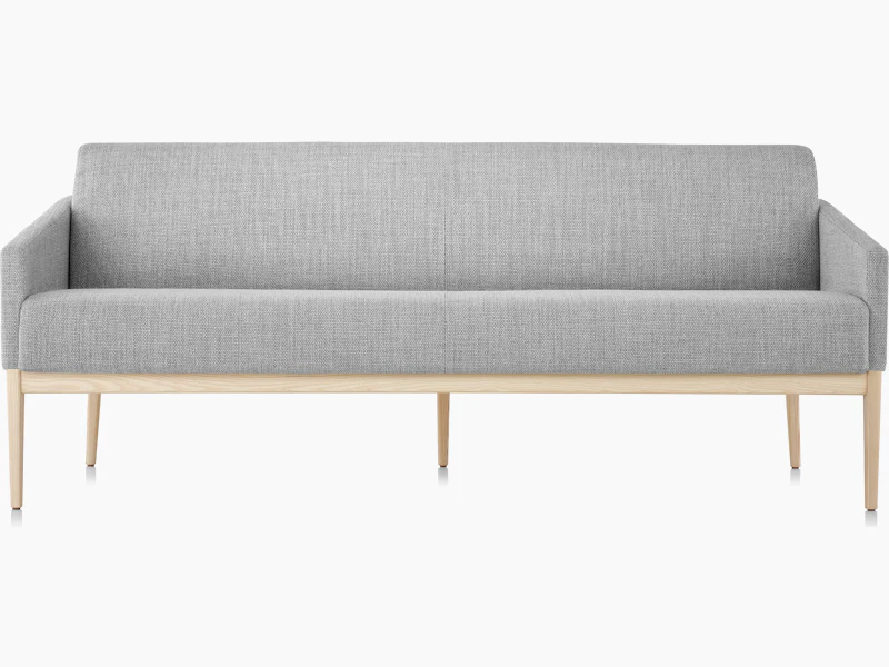 Front view of Palisade Lounge Seating sofa on white sweep.