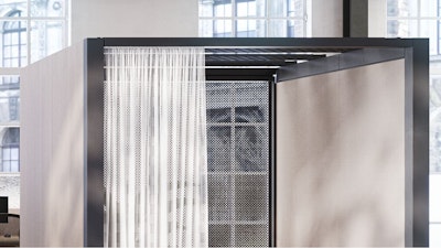 A semi-private individual respite space created using Knoll Rockwell Unscripted Creative Walls