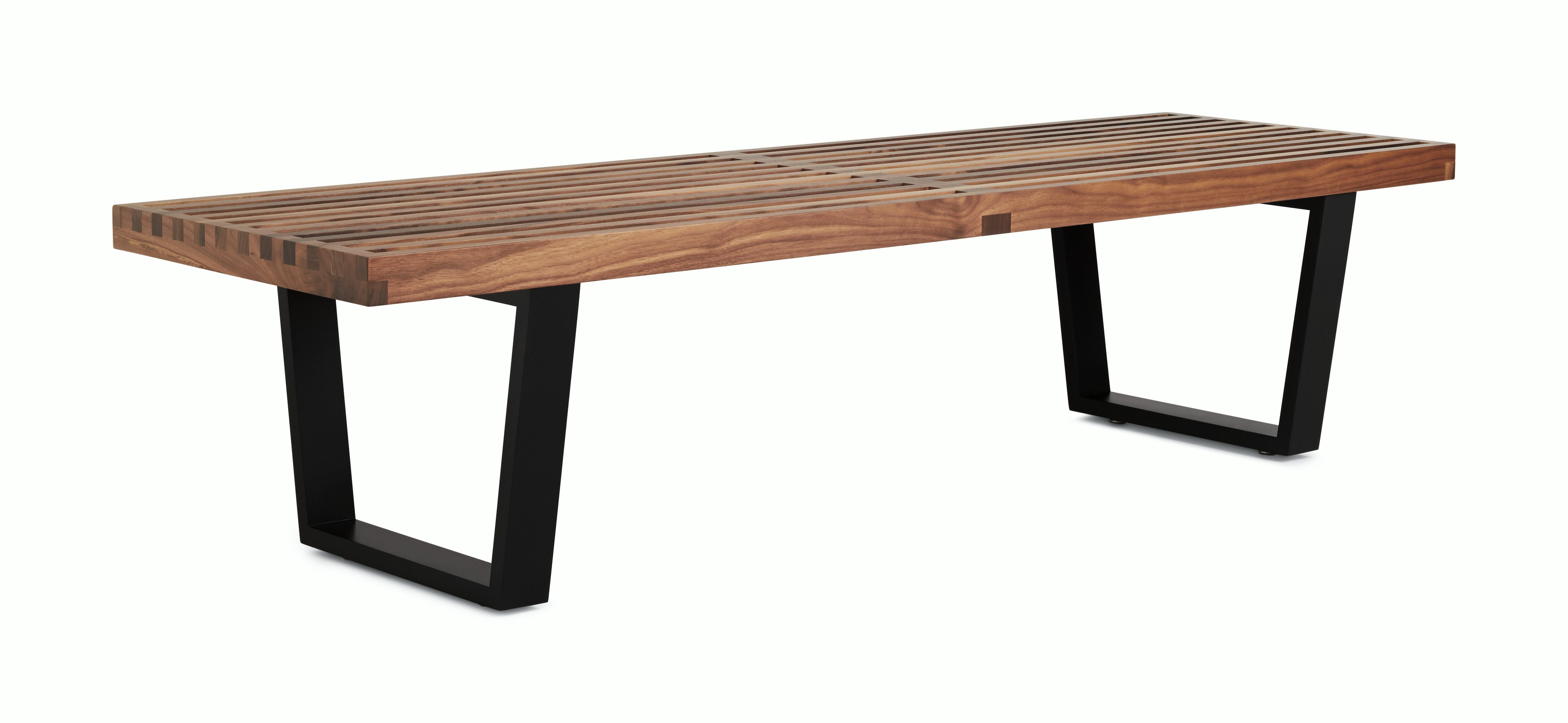 Nelson Platform Bench Walnut